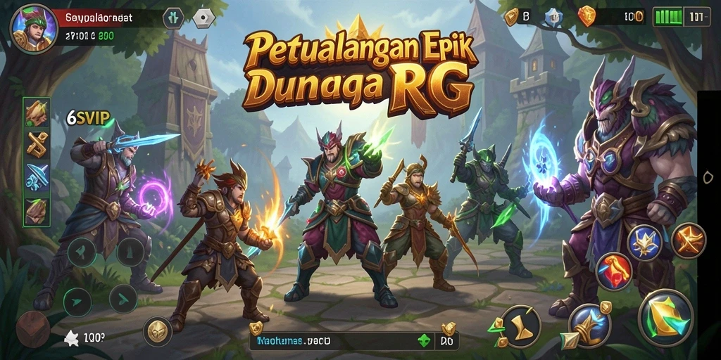 Tampilan gameplay menakjubkan dari 6SVIP dalam petualangan RPG.