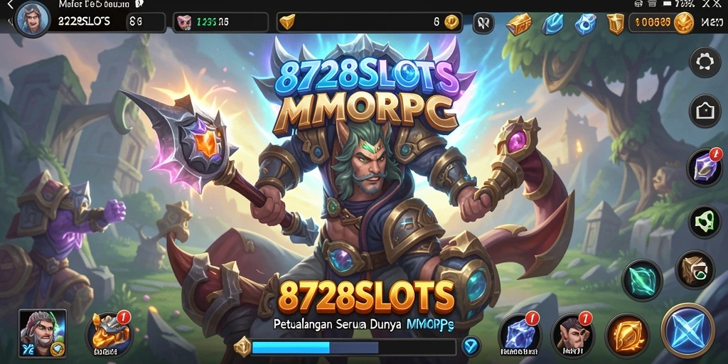Screenshot gameplay 8728SLOTS yang menunjukkan petualangan seru dalam MMORPG.
