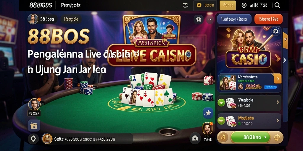Screenshot gameplay Live Casino 88BOS yang mengasyikkan dan interaktif.