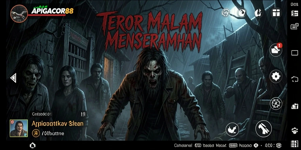 Tangkapan layar gameplay <strong>APIGACOR88</strong> menunjukkan suasana horor yang menginvasi setiap momen.