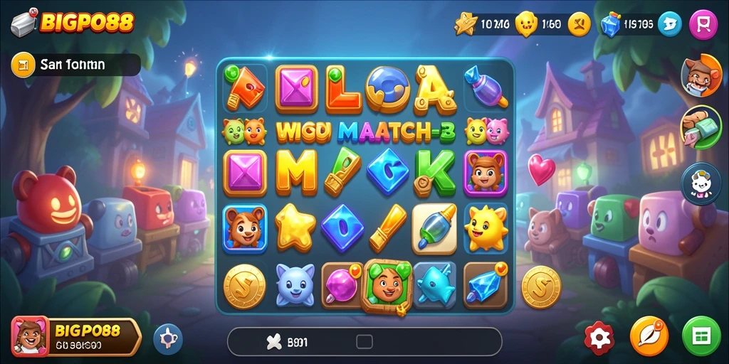 Screenshot gameplay BIGPO88 yang seru dan penuh warna.
