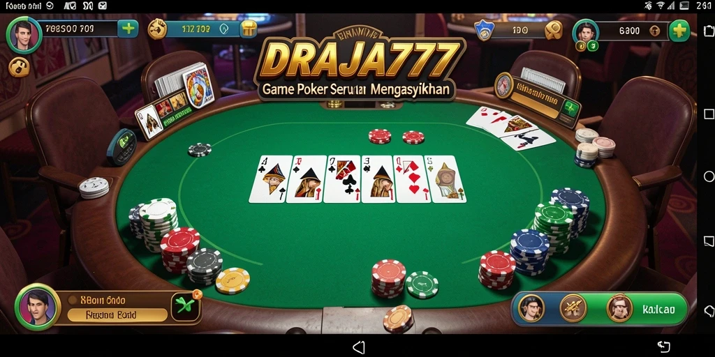 Screenshot DRAJA777 menampilkan gameplay poker yang seru dan kompetitif.