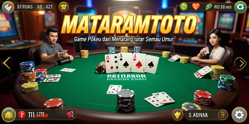 Screenshot gameplay seru dari MATARAMTOTO, tunjukkan kemampuan Poker Anda!