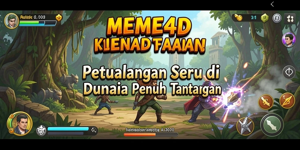 Tampilan aksi seru dalam game MEME4D dengan petualangan yang menantang.