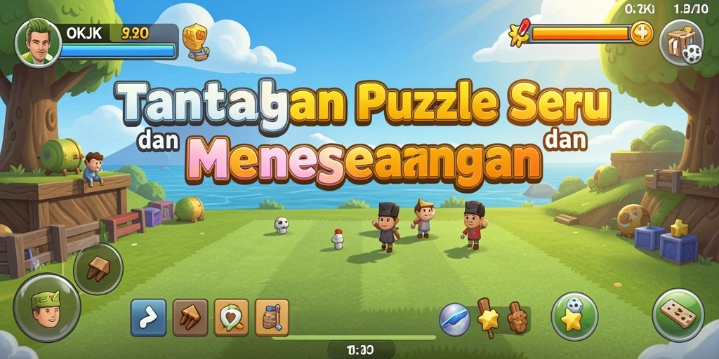 Tampilan gameplay OKJK yang seru dengan berbagai teka-teki menarik.