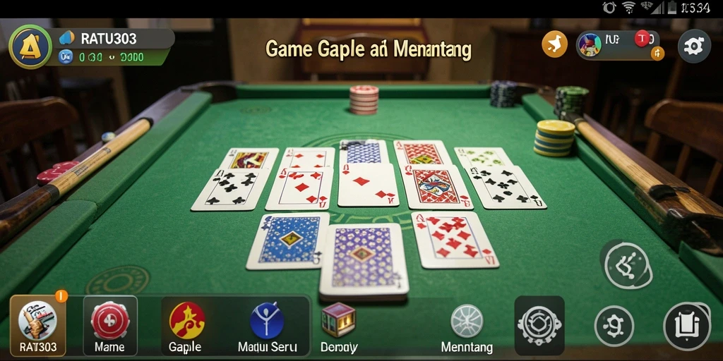 Screenshot gameplay Gaple yang menegangkan di RATU303.
