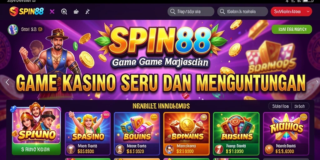 Tampilan permainan Kasino SPIN88 dengan grafis menarik.